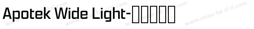 Apotek Wide Light字体转换